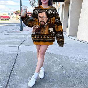 Leonardo Dicaprio Jay Gatsby Funny Meme Ugly Christmas Sweater