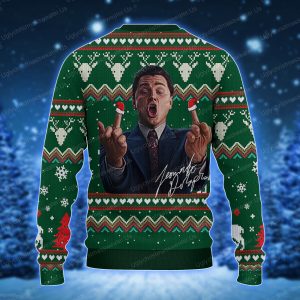 Leonardo DiCaprio Wolf Fuck You Ugly Christmas Sweater