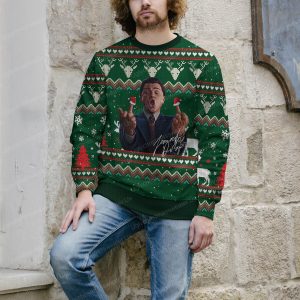 Leonardo DiCaprio Wolf Fuck You Ugly Christmas Sweater