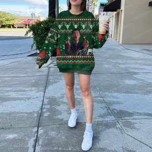 Leonardo DiCaprio Wolf Fuck You Ugly Christmas Sweater