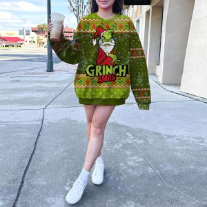 Grinch I Love Christmas Sweater Holiday Xmas