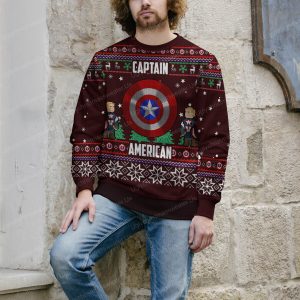 Lego Shield Marvel Captain America Holiday Sweater