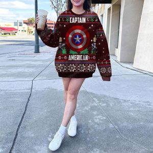 Lego Shield Marvel Captain America Holiday Sweater