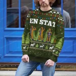 Green Penn State's Nittany Lion Mascot Ugly Sweater