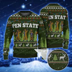 Green Penn State's Nittany Lion Mascot Ugly Sweater