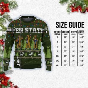 Green Penn State's Nittany Lion Mascot Ugly Sweater