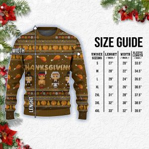 Happy Thankgiving With Chicken Pumkin Pattern Xmas Sweater