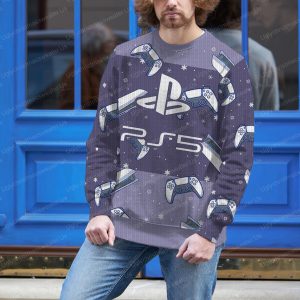 PlayStation Controller And Playstation 5 Logo Ugly Sweater