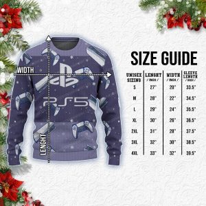 PlayStation Controller And Playstation 5 Logo Ugly Sweater