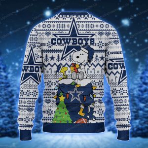 Peanut Snoopy Christmas Dallas Cowboys Logo Pattern Ugly Sweater