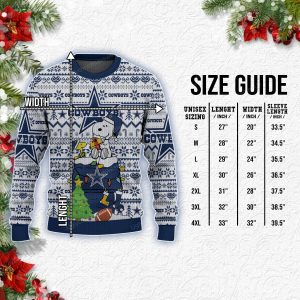 Peanut Snoopy Christmas Dallas Cowboys Logo Pattern Ugly Sweater