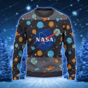 Solar System Planet Nasa Logo Ugly Holiday Sweater