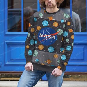 Solar System Planet Nasa Logo Ugly Holiday Sweater