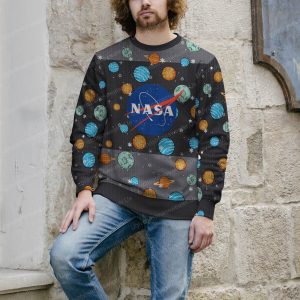 Solar System Planet Nasa Logo Ugly Holiday Sweater