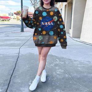 Solar System Planet Nasa Logo Ugly Holiday Sweater