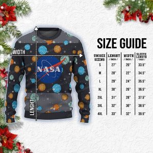 Solar System Planet Nasa Logo Ugly Holiday Sweater