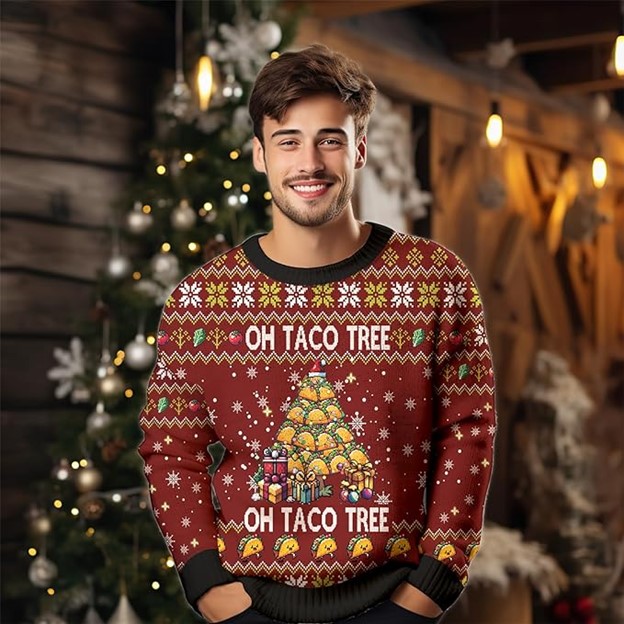 The Food Fight Fiasco Ugly Sweater